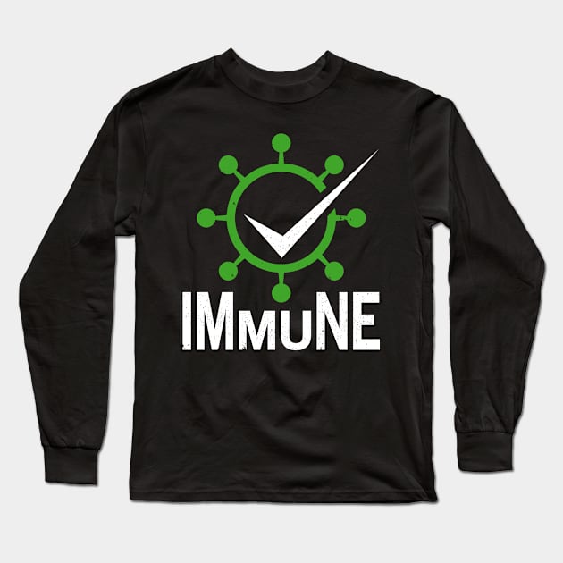 Immunity Passport Immunity Virus Certificate Long Sleeve T-Shirt by QQdesigns